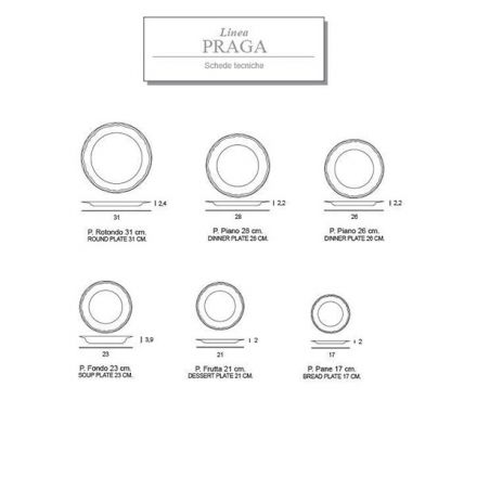Praga dinner plate 26cm white